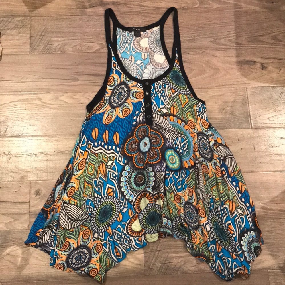 Groovy printed flowy top
